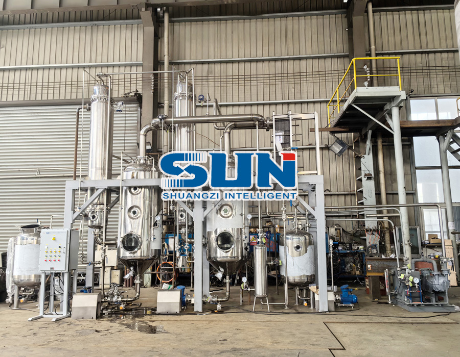 Nerezový vákuový odparovač s dvojitým efektom